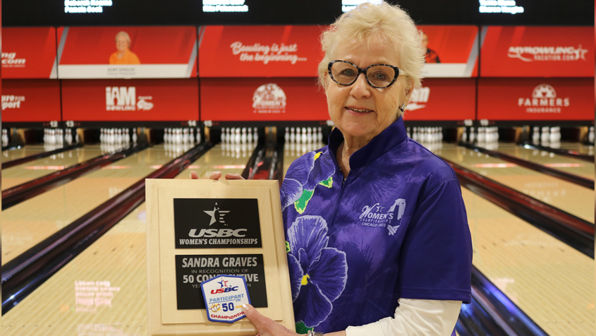 Sandra Graves celebrates 50 years at the USBC Women's Championships